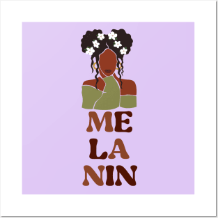 Melanin Black African Girl Woman 4 Posters and Art